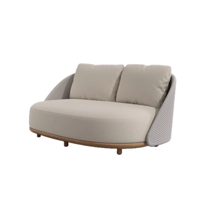 Outdoor Furniture Hotel - Nordic outdoor teak sofa villa courtyard