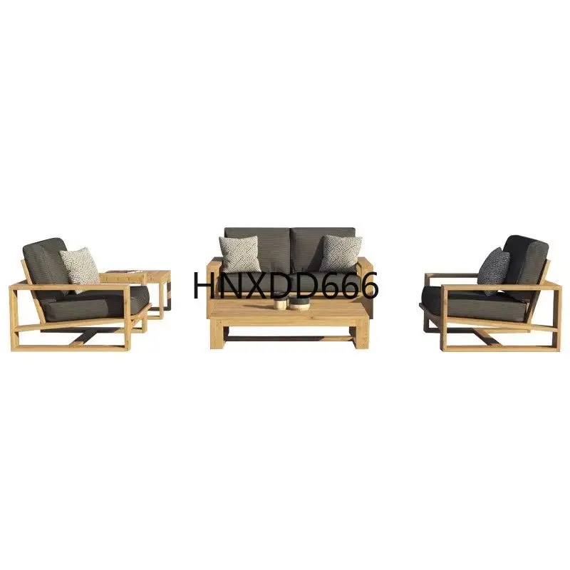 Outdoor Furniture Hotel - Outdoor sofa hotel single solid wood