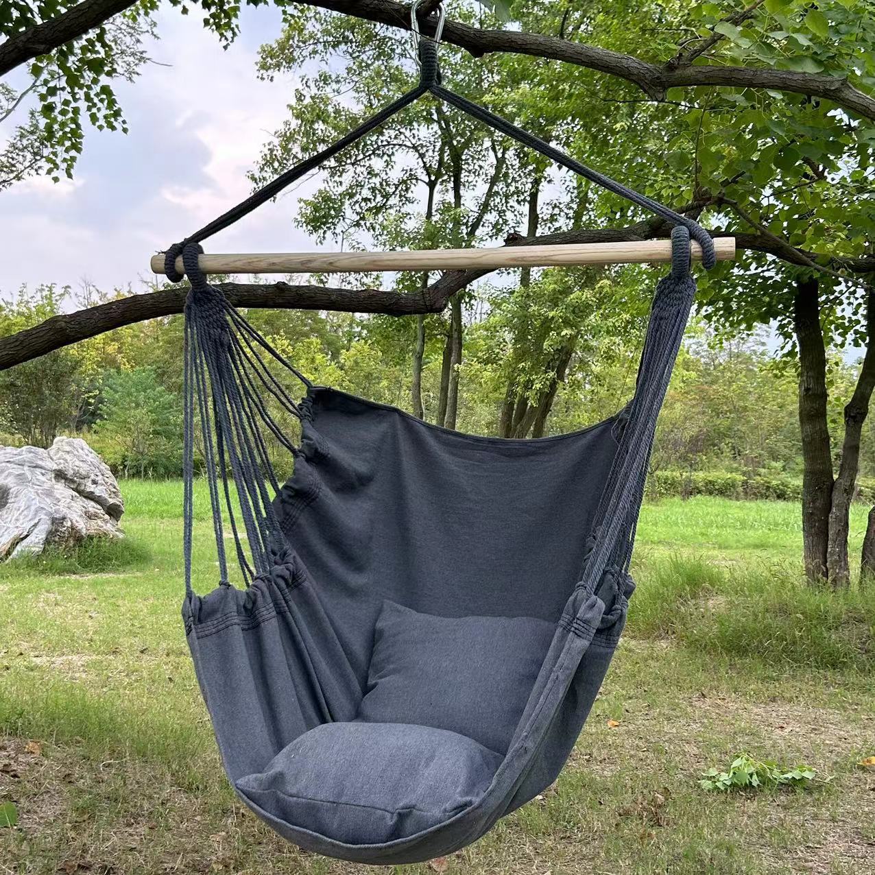 Outdoor Furniture For Cafe - 1pc Leisure Fabric Hammock Chair Outdoor