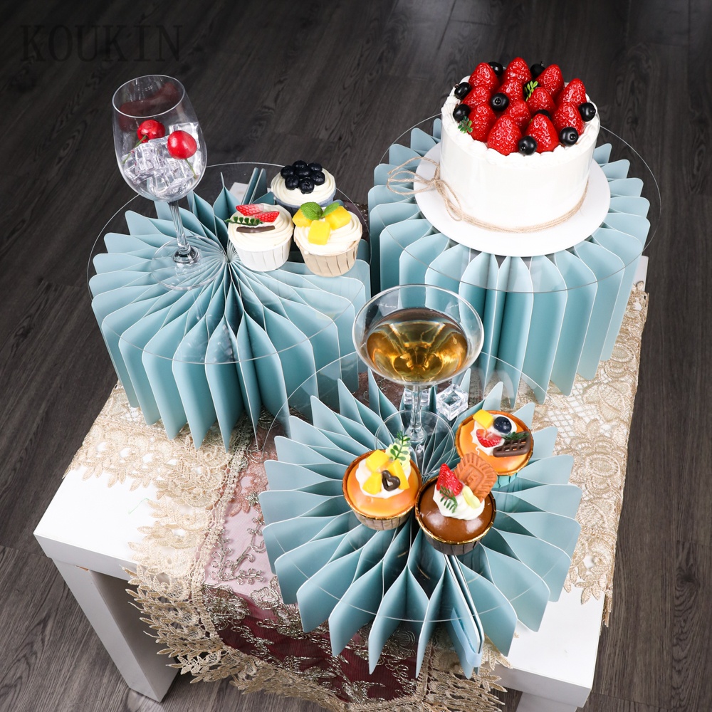 Outdoor Furniture Hotel - Folding Dessert Table Cardboard Set for