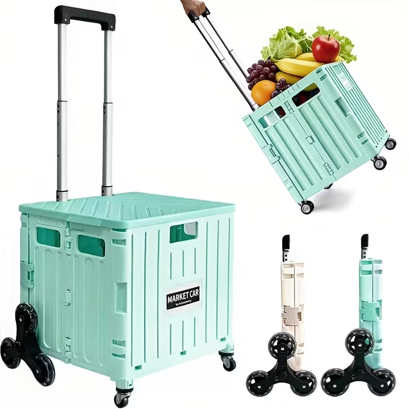 Outdoor Furniture Shop - Portable Shopping Trolley,Office Folding Lightweight Handcart
