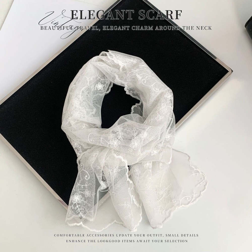 Fashion Long Lace Scarf Breath - Outdoor Furniture Decor 评论和价格