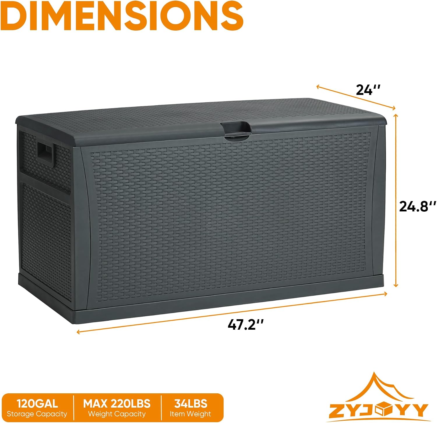 100 Gallon Resin Deck Box Wate - Outdoor Furniture Resin 评论和价格