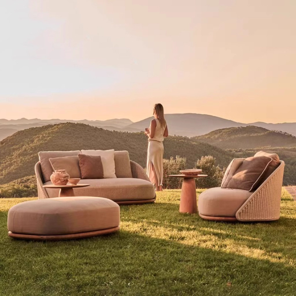 Nordic outdoor teak sofa villa - Outdoor Furniture Hotel 评论和价格
