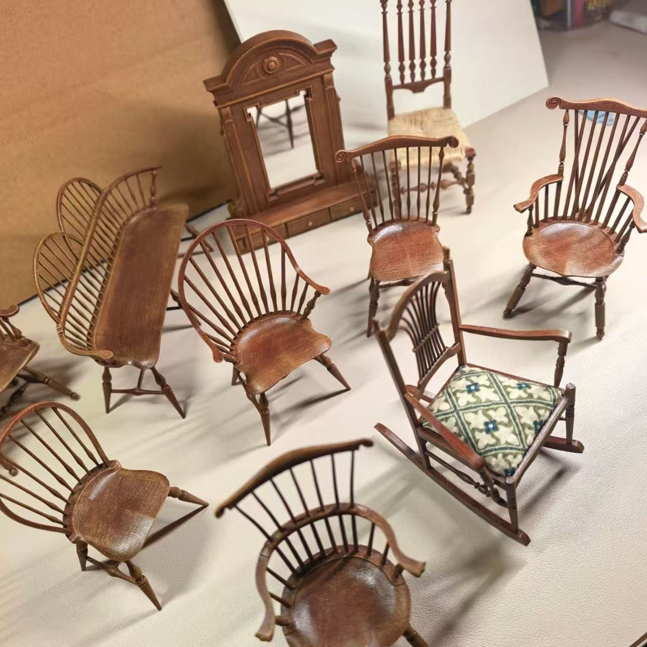 1/12 Scale Vintage Windsor Cha - Outdoor Furniture Resin 评论和价格