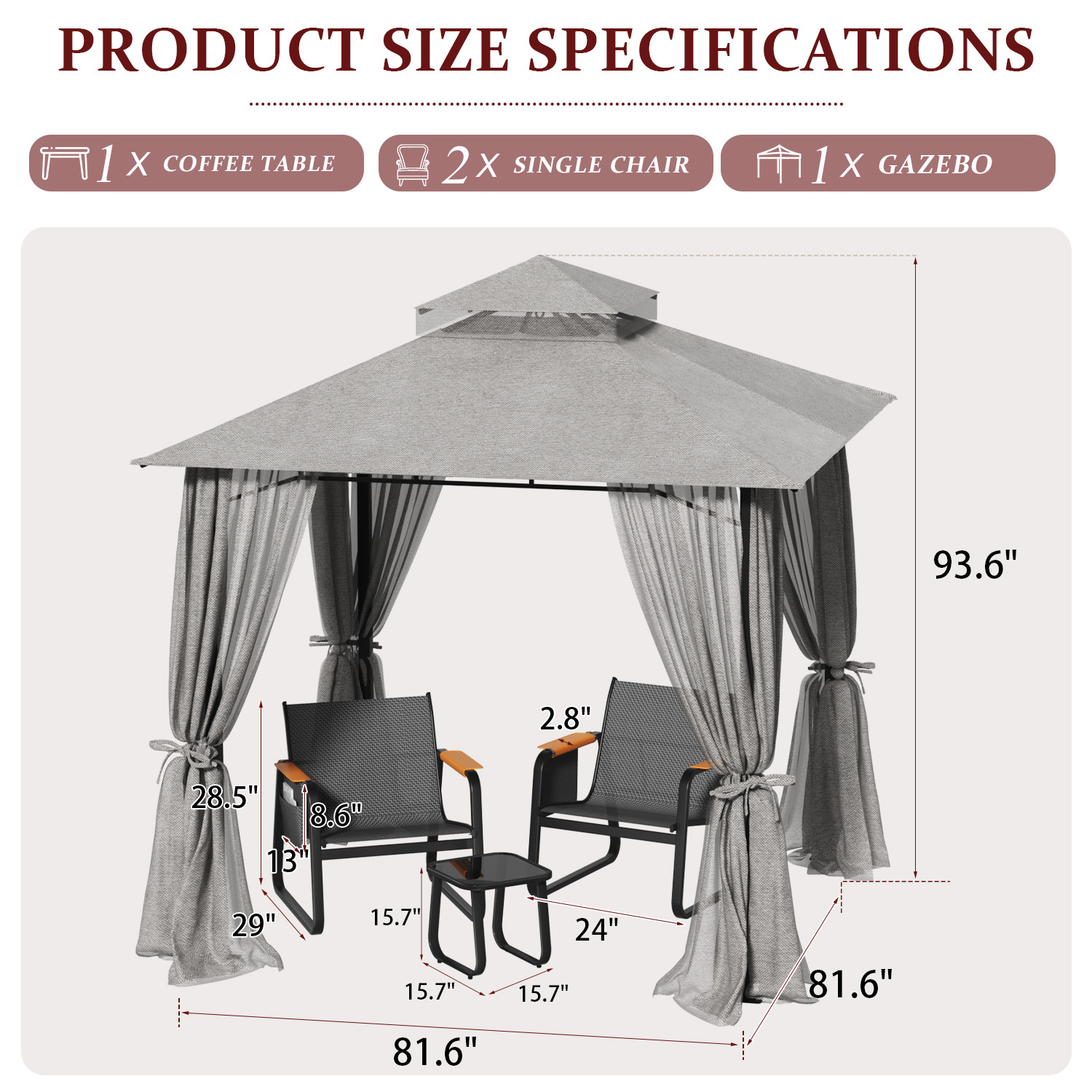 Double Tier Soft Canopy Patio  - Outdoor Furniture On Sale 评论和价格