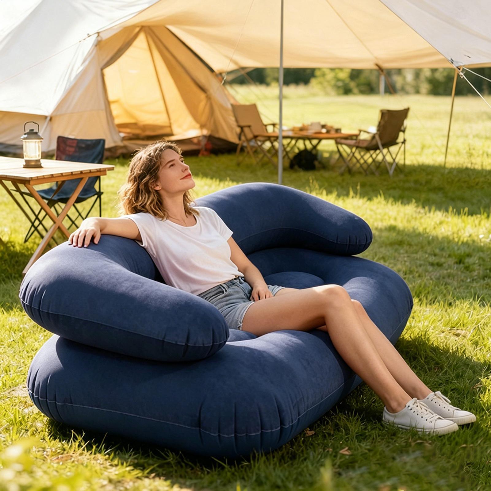 Double Inflatable Air Sofa Two - Outdoor Furniture European 评论和价格