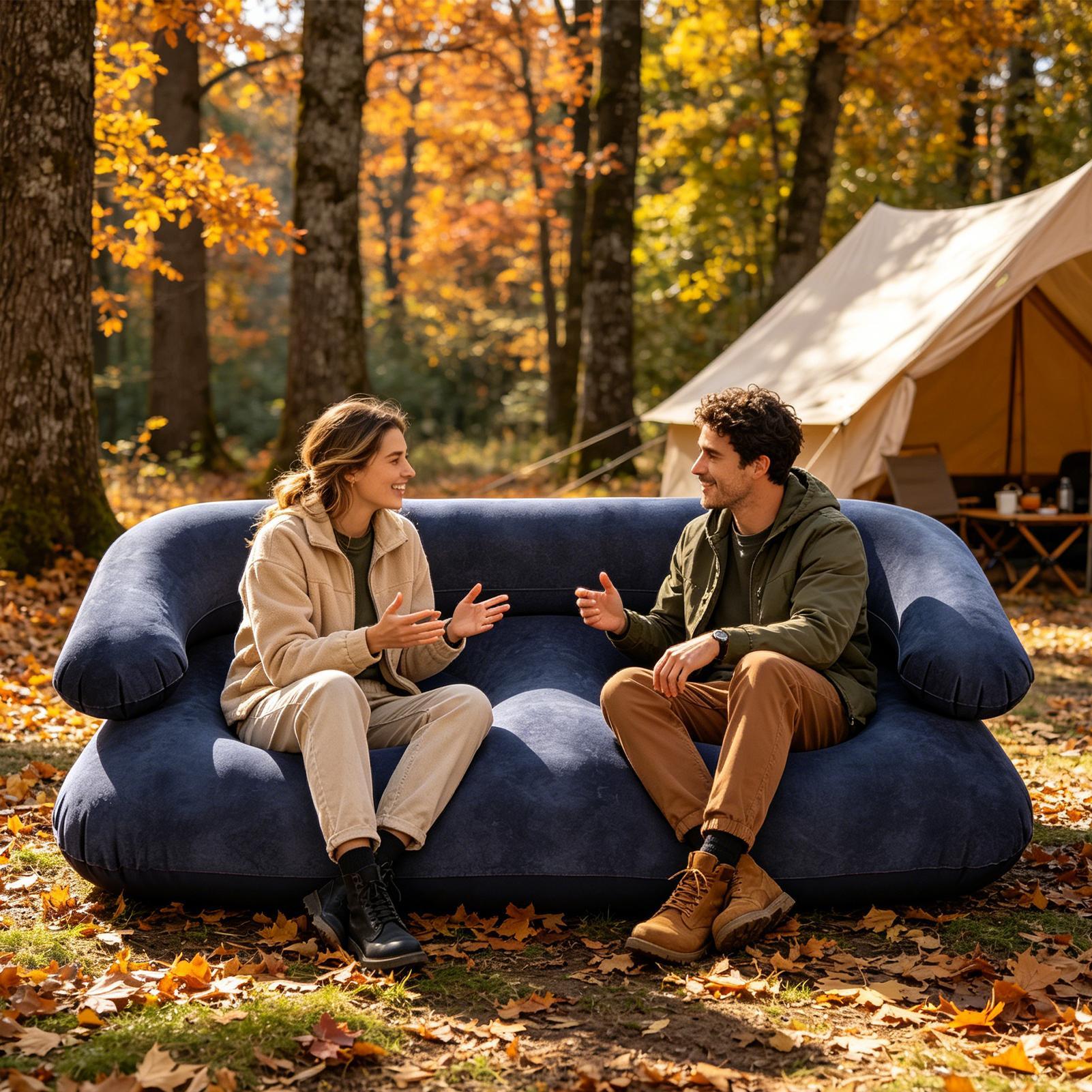 Double Inflatable Air Sofa Two - Outdoor Furniture European 评论和价格