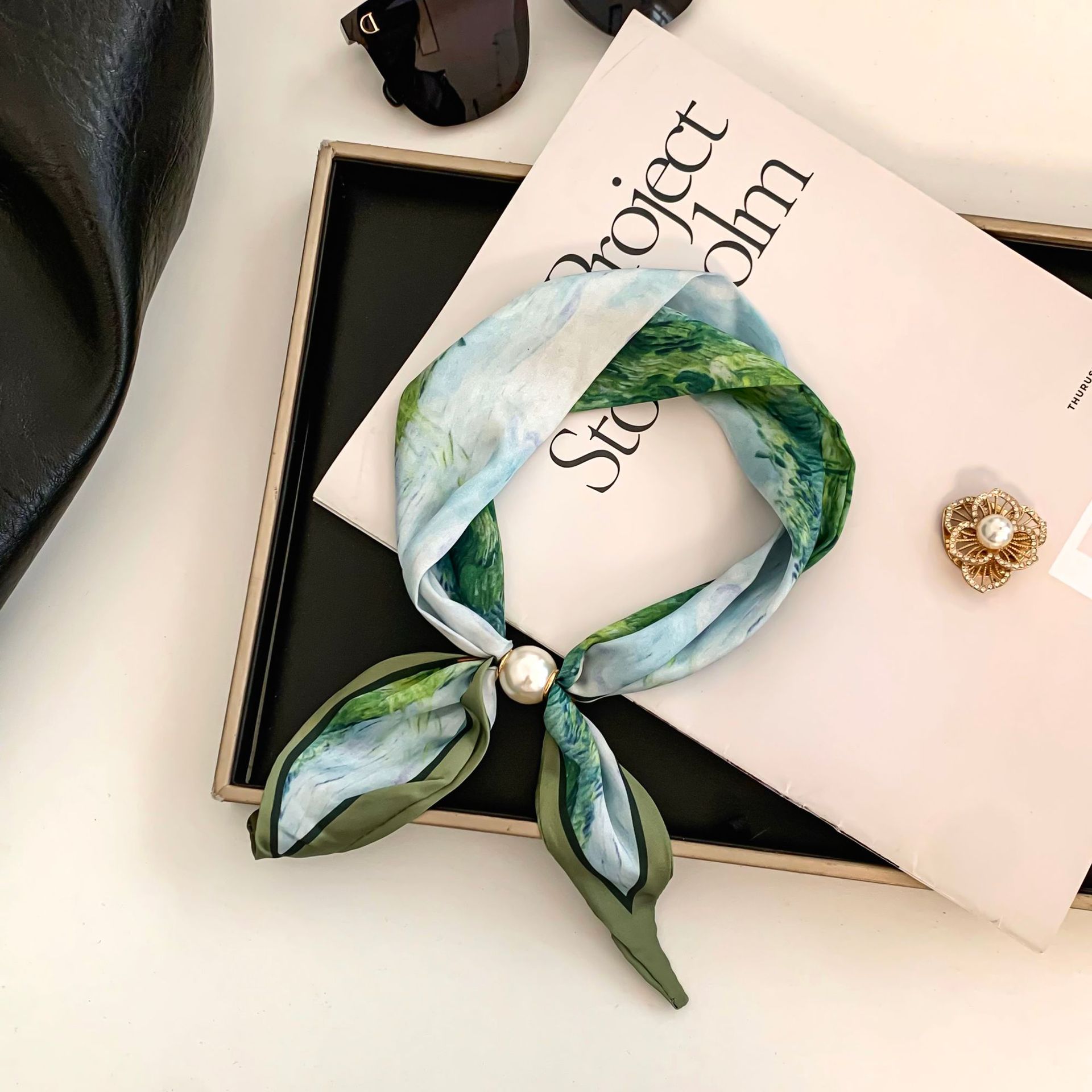 Cashew Flower Silk Scarf Effor - Outdoor Furniture Decor 评论和价格