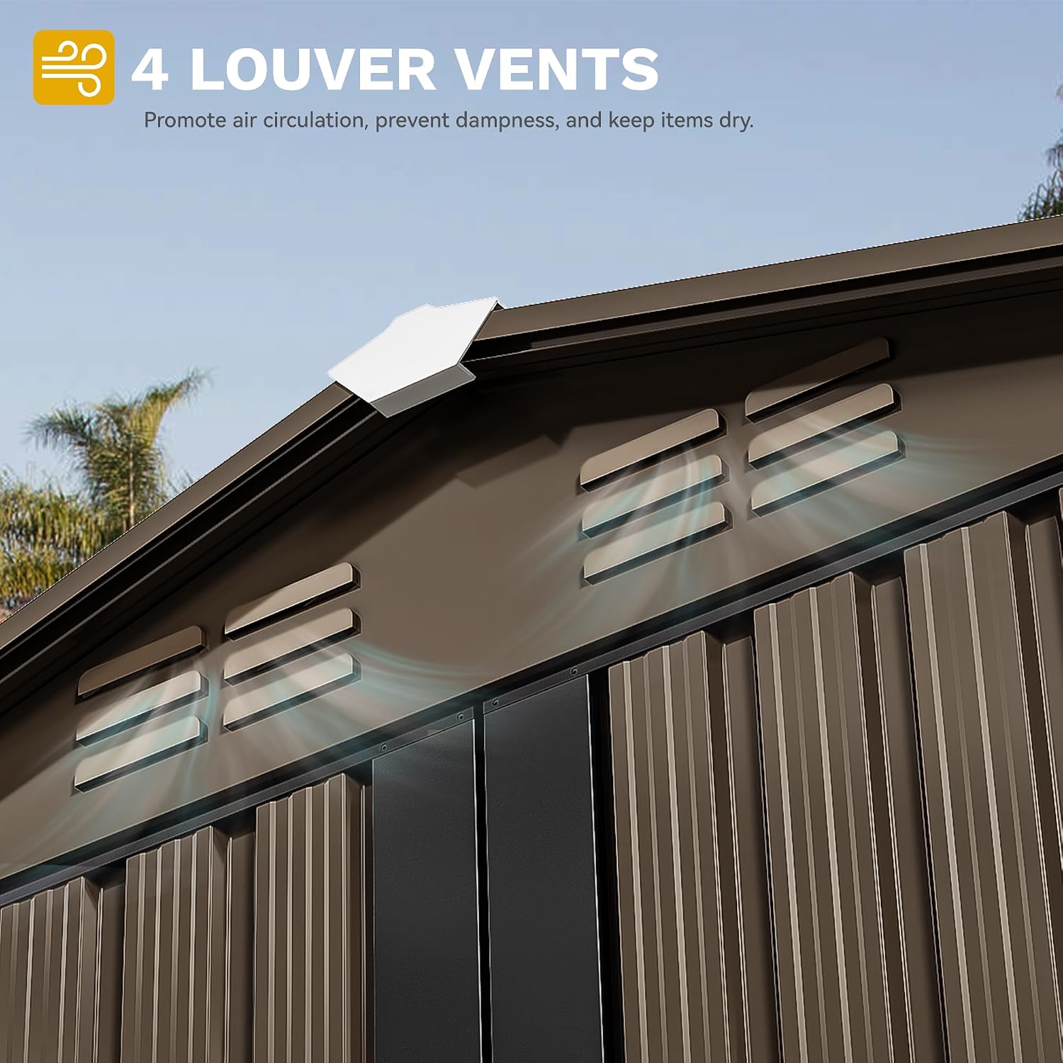 6x4ft Metal Outdoor Storage Sh - Outdoor Furniture Heavy 评论和价格