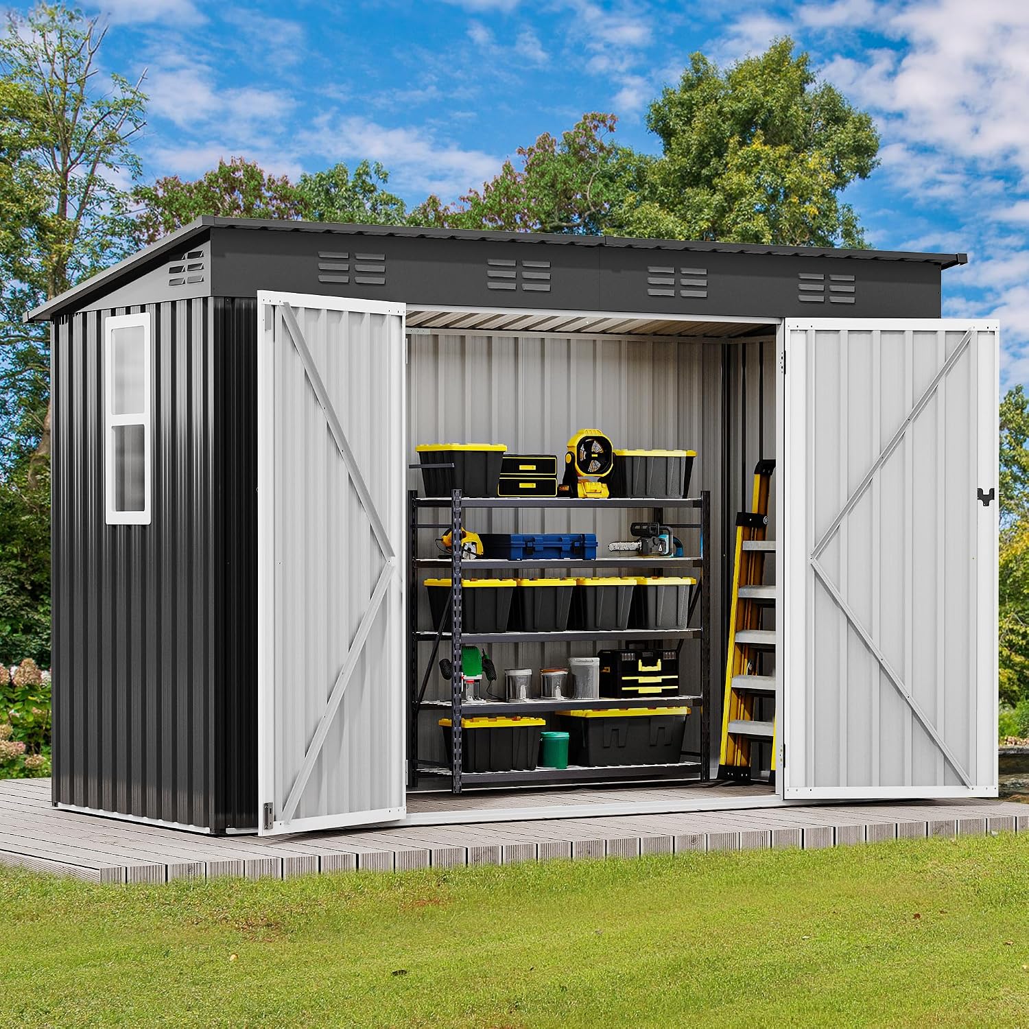 9' x 4' Outdoor Storage Shed w - Outdoor Furniture Heavy 评论和价格