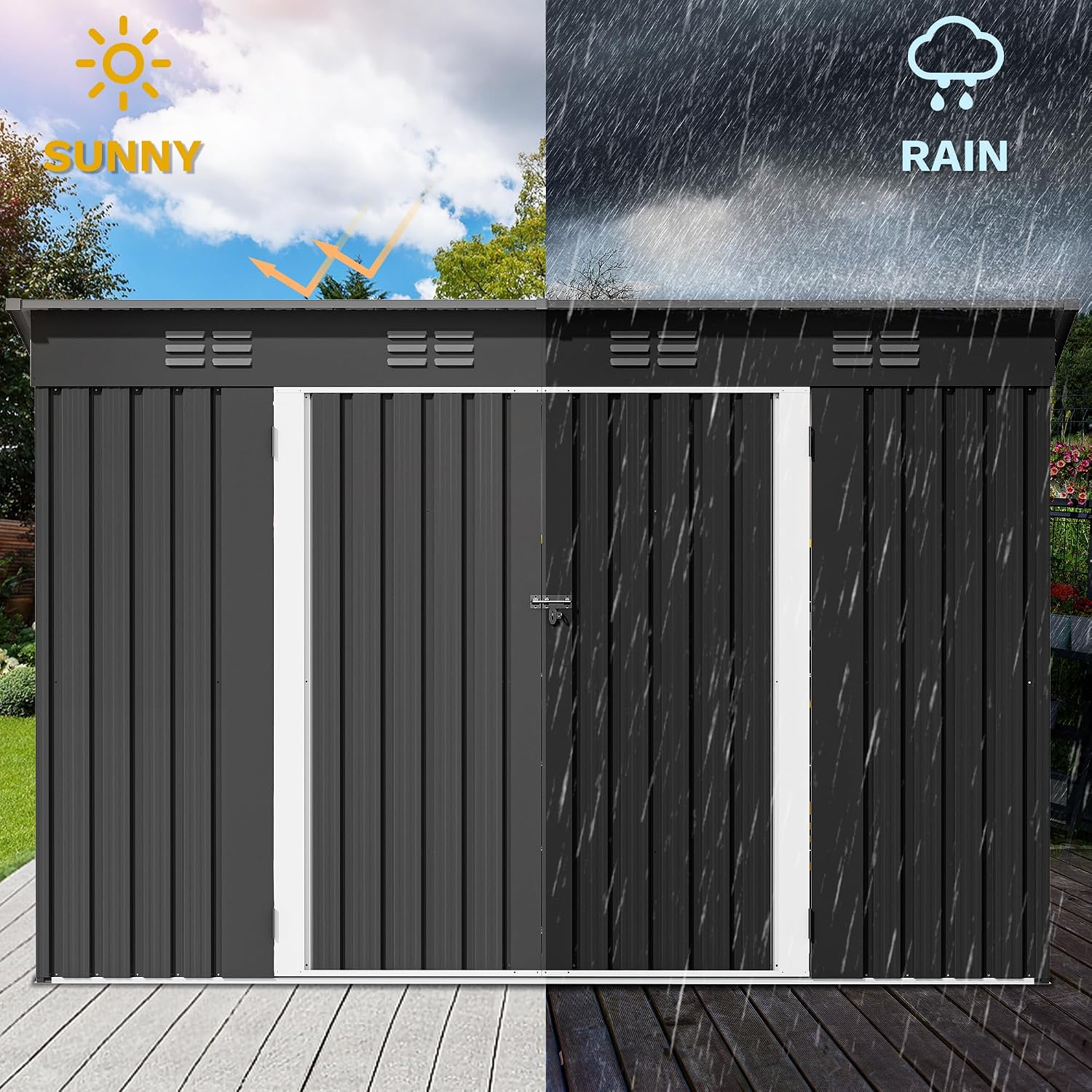 9' x 4' Outdoor Storage Shed w - Outdoor Furniture Heavy 评论和价格