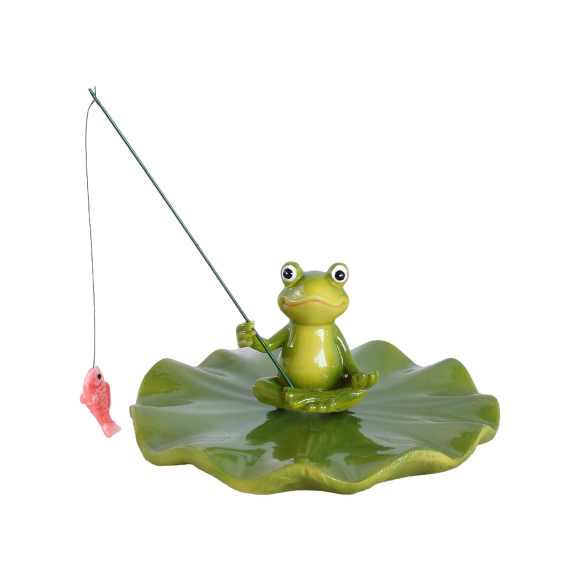 Floating Lotus Leaf Frog Statu - Outdoor Furniture Resin 评论和价格
