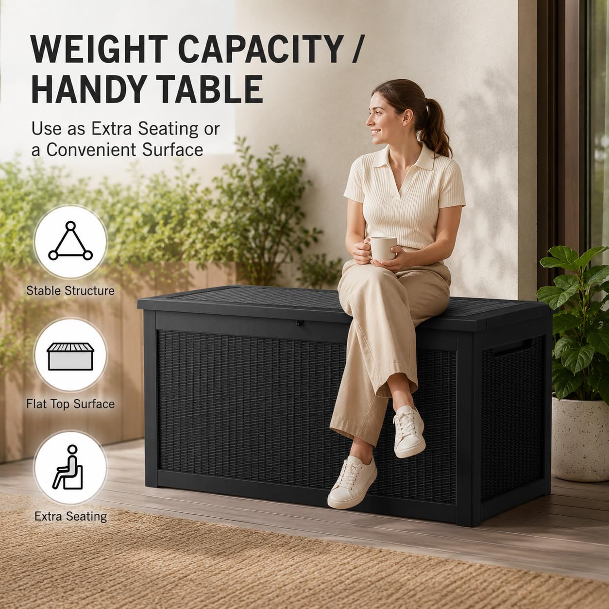 Large Deck Box Outdoor Resin S - Outdoor Furniture Resin 评论和价格