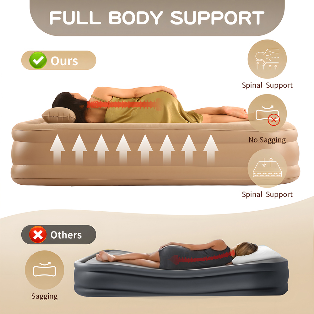 Queen Air Mattress with Built  - Outdoor Furniture European 评论和价格