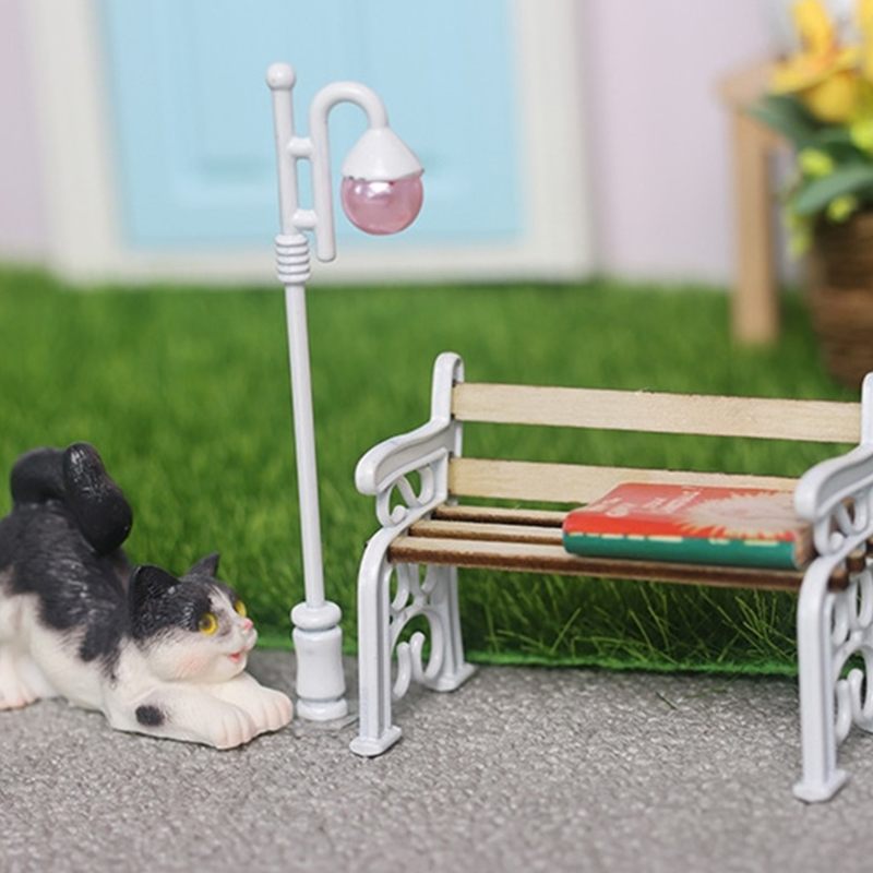 2Pcs/Set 1:12 Dollhouse Miniat - Outdoor Furniture Resin 评论和价格