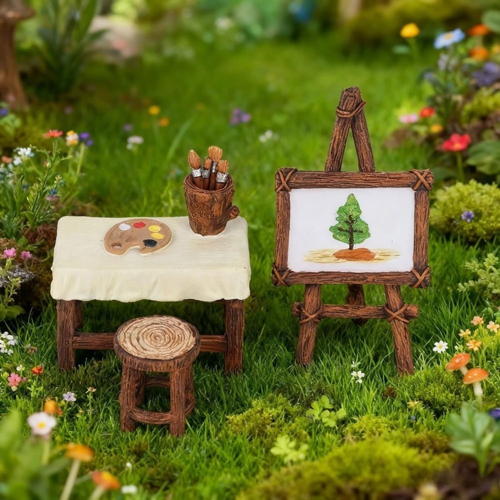WORTHOWN-Fairy Garden,Miniatur - Outdoor Furniture Resin 评论和价格