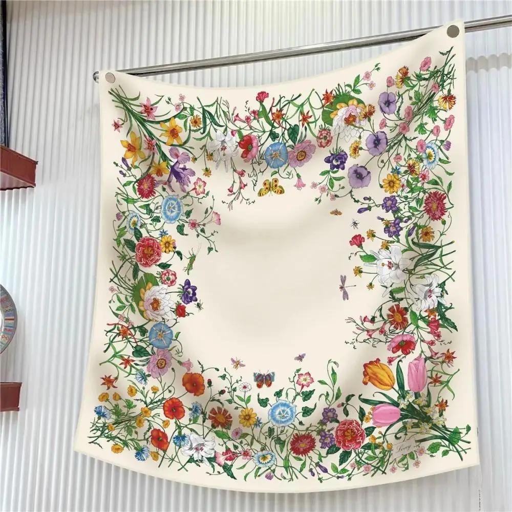 New 90cm Scarf Flower Printing - Outdoor Furniture Decor 评论和价格