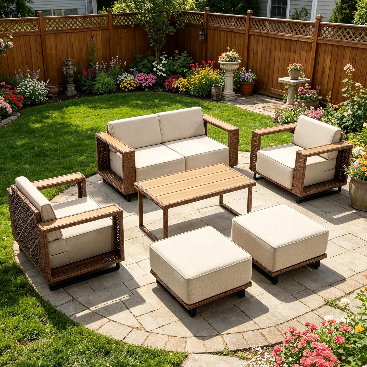 7 Pieces Outdoor Patio Furnitu - Outdoor Furniture On Sale 评论和价格