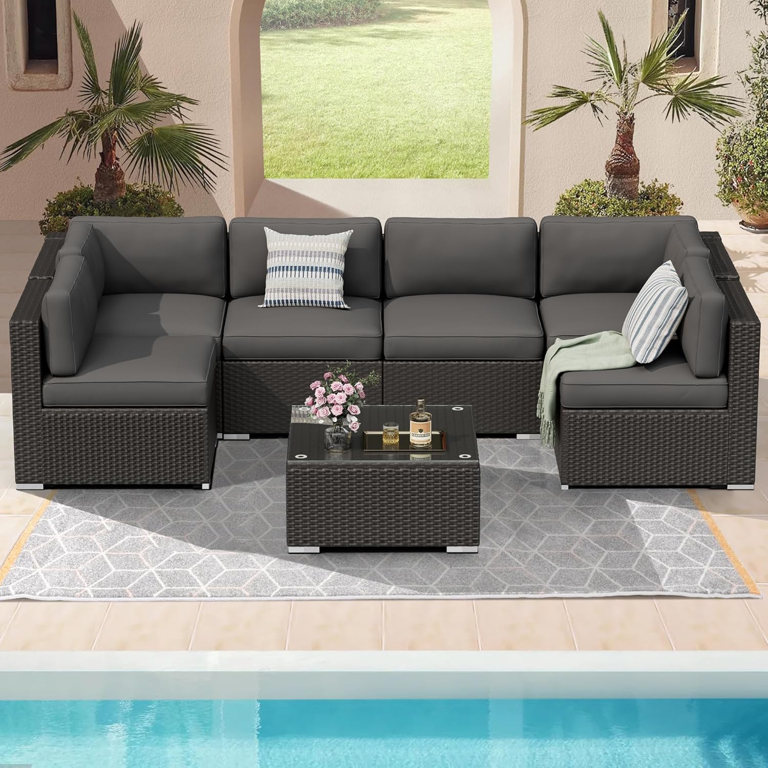 7 Pieces Outdoor Patio Furnitu - Outdoor Furniture On Sale 评论和价格