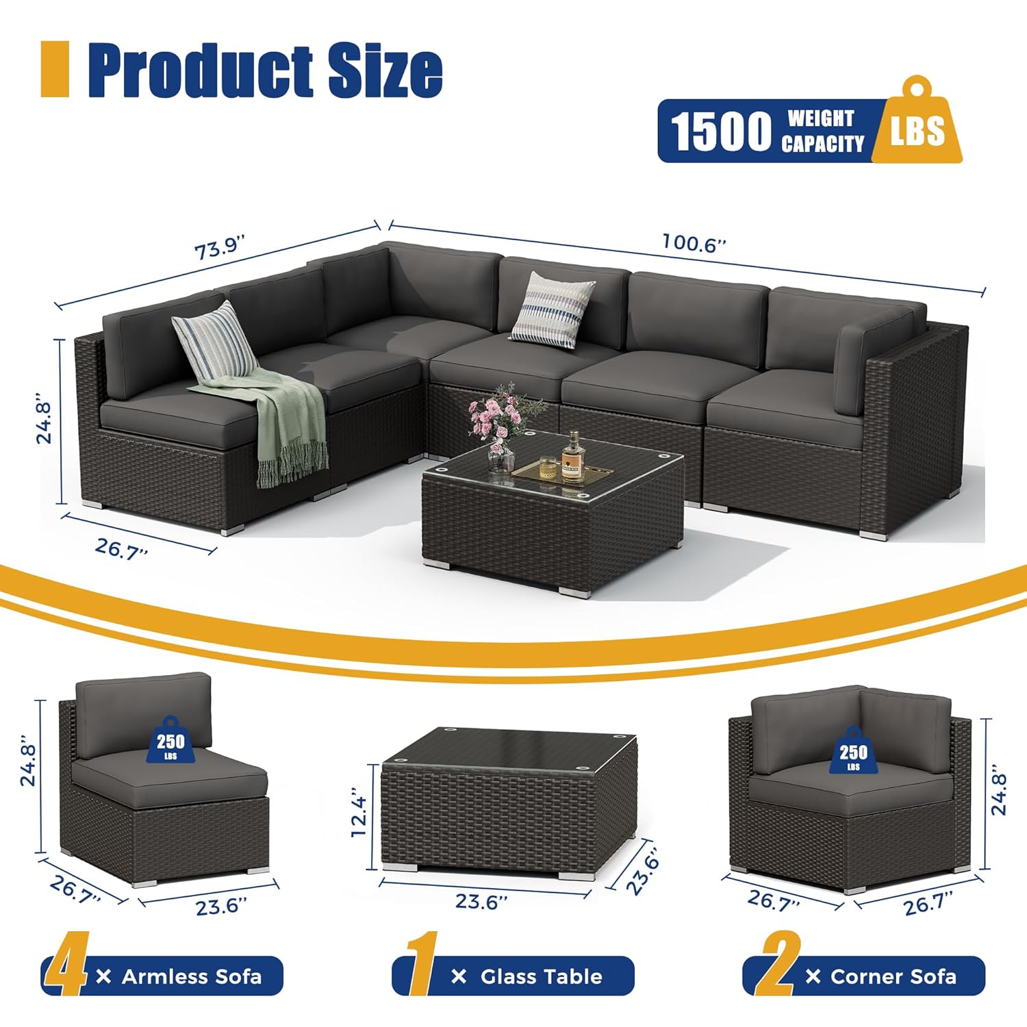 7 Pieces Outdoor Patio Furnitu - Outdoor Furniture On Sale 评论和价格