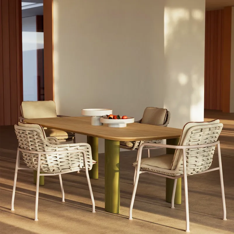 Nordic Rattan Outdoor Dining T - Outdoor Furniture For Cafe 评论和价格
