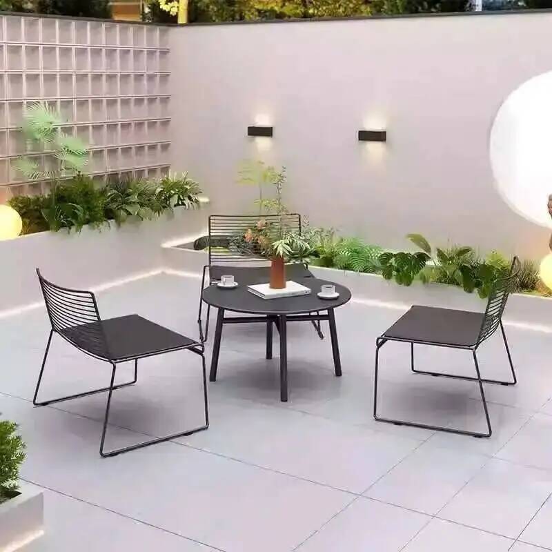 Simple Cafe Balcony Leisure Ir - Outdoor Furniture Shop 评论和价格