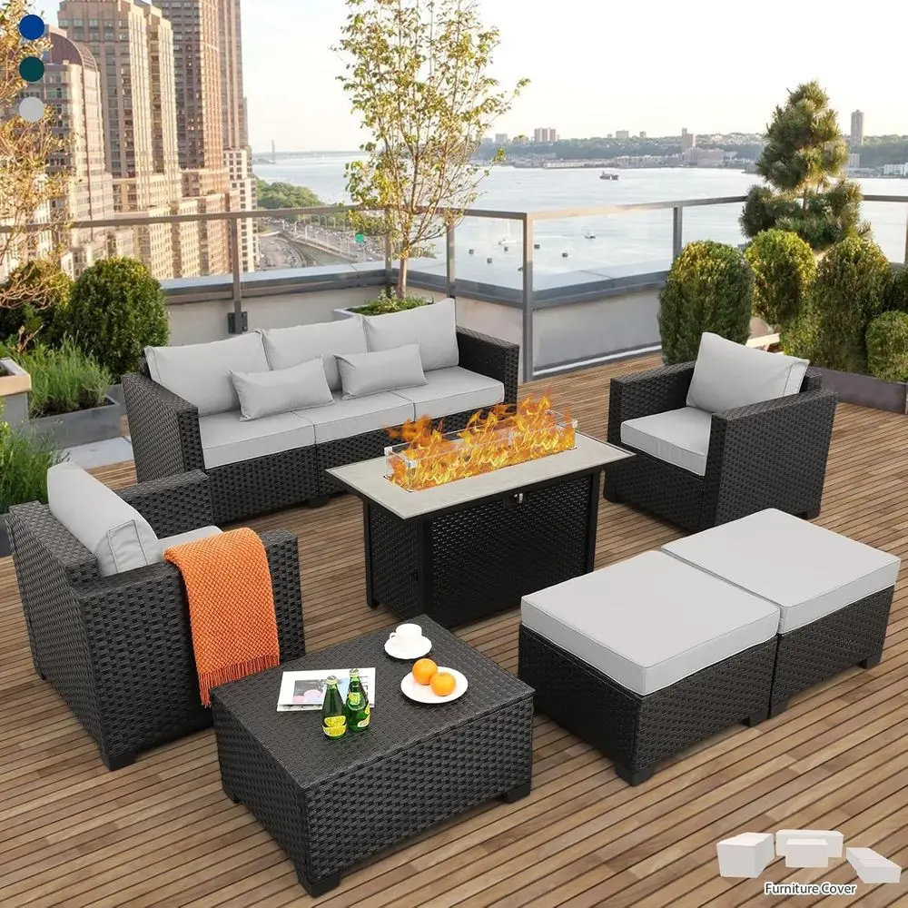 45 Outdoor Patio Furniture Set - Outdoor Furniture Fire Pit Set 评论和价格