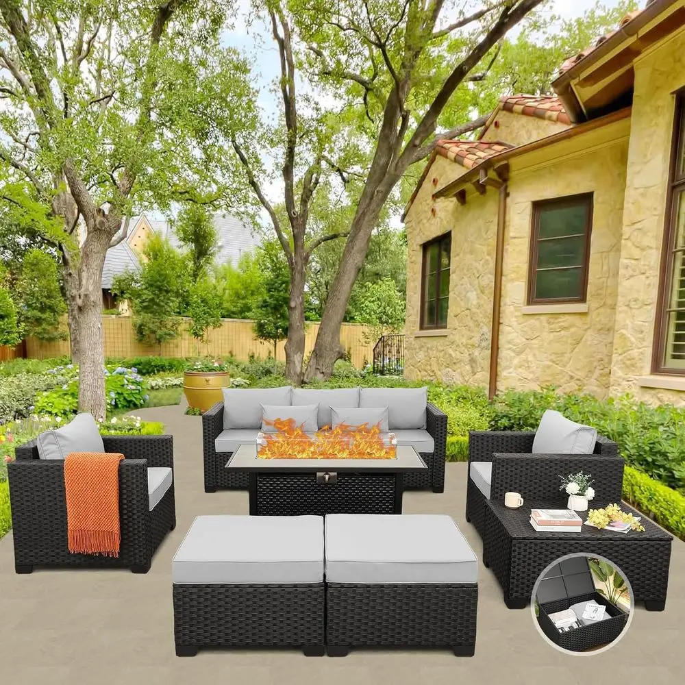 45 Outdoor Patio Furniture Set - Outdoor Furniture Fire Pit Set 评论和价格