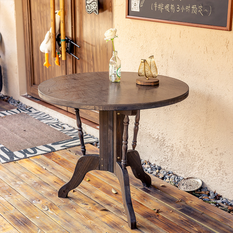 Retro Dining Table Round Table - Outdoor Furniture Shop 评论和价格