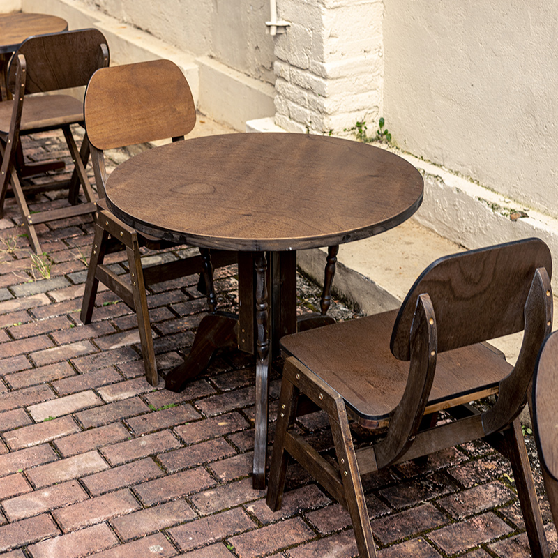 Retro Dining Table Round Table - Outdoor Furniture Shop 评论和价格
