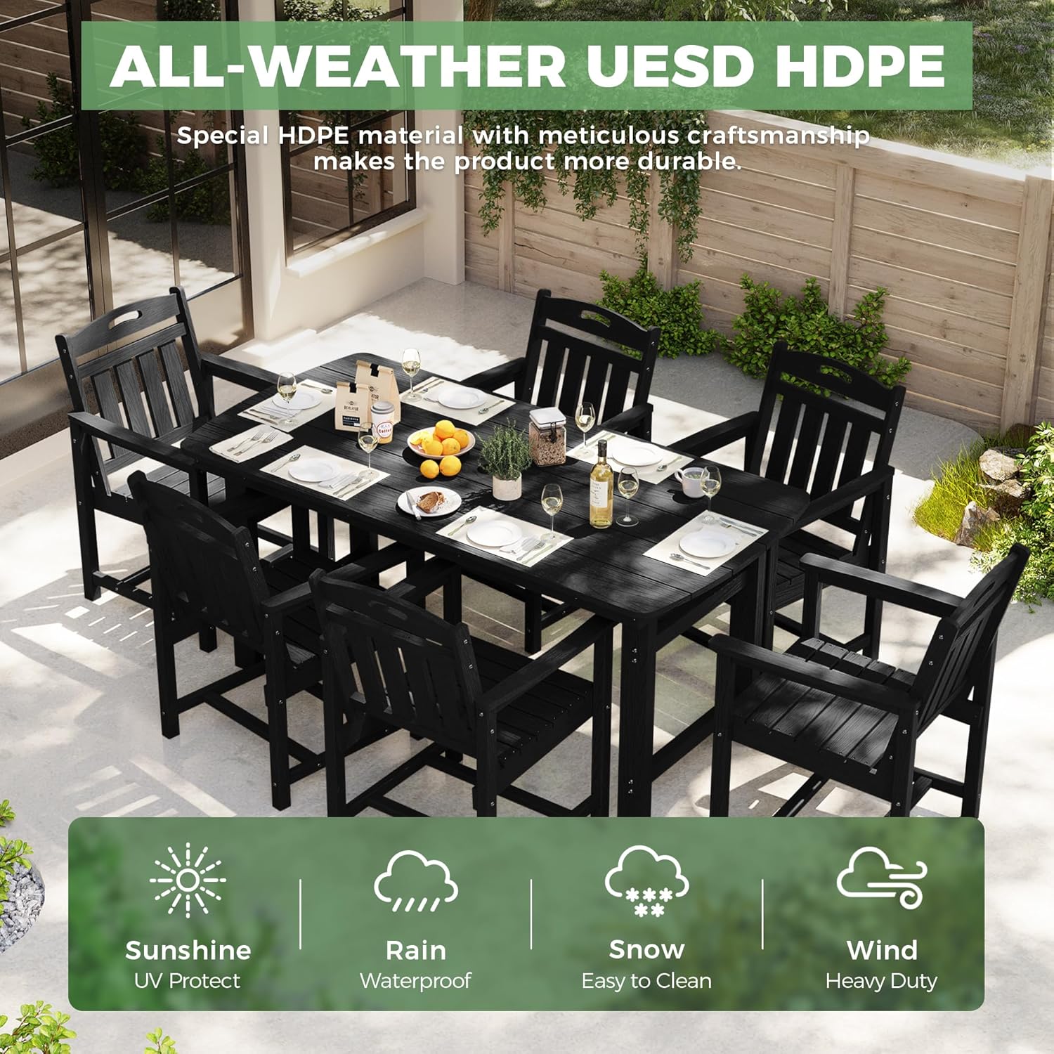 HDPE Outdoor Dining Set, Patio - Outdoor Furniture On Sale 评论和价格