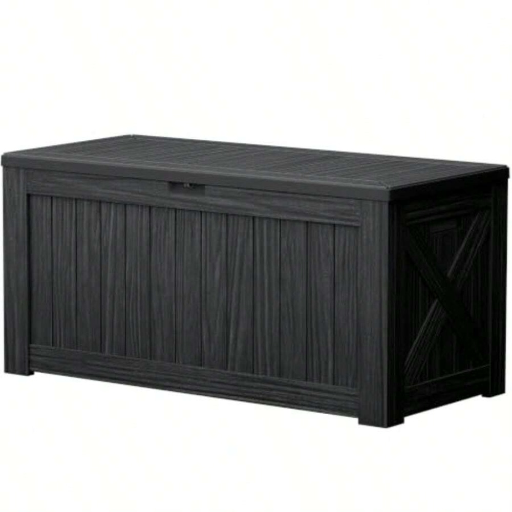 120 Gallon Deck Box Outdoor St - Outdoor Furniture Resin 评论和价格