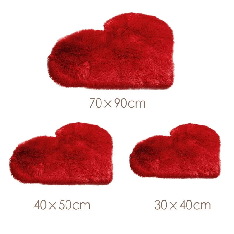 Furry Solid Color Heart Rug Be - Outdoor Furniture For Cafe 评论和价格