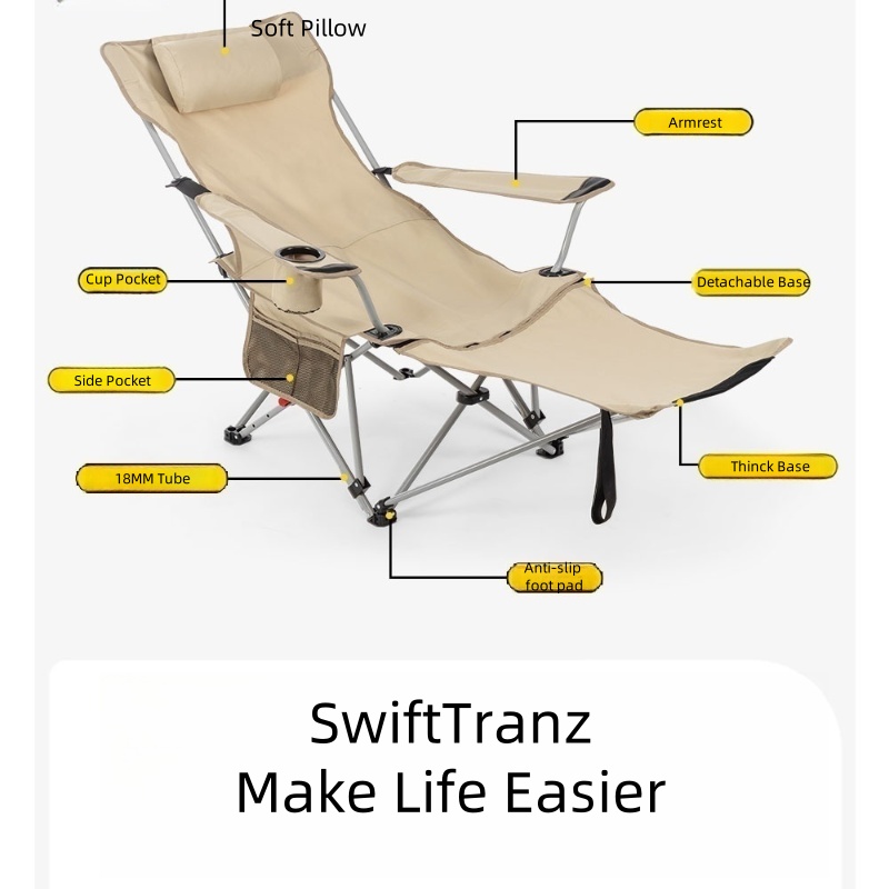 SwiftTranz Portable Steel Fold - Outdoor Furniture Recliner Set 评论和价格