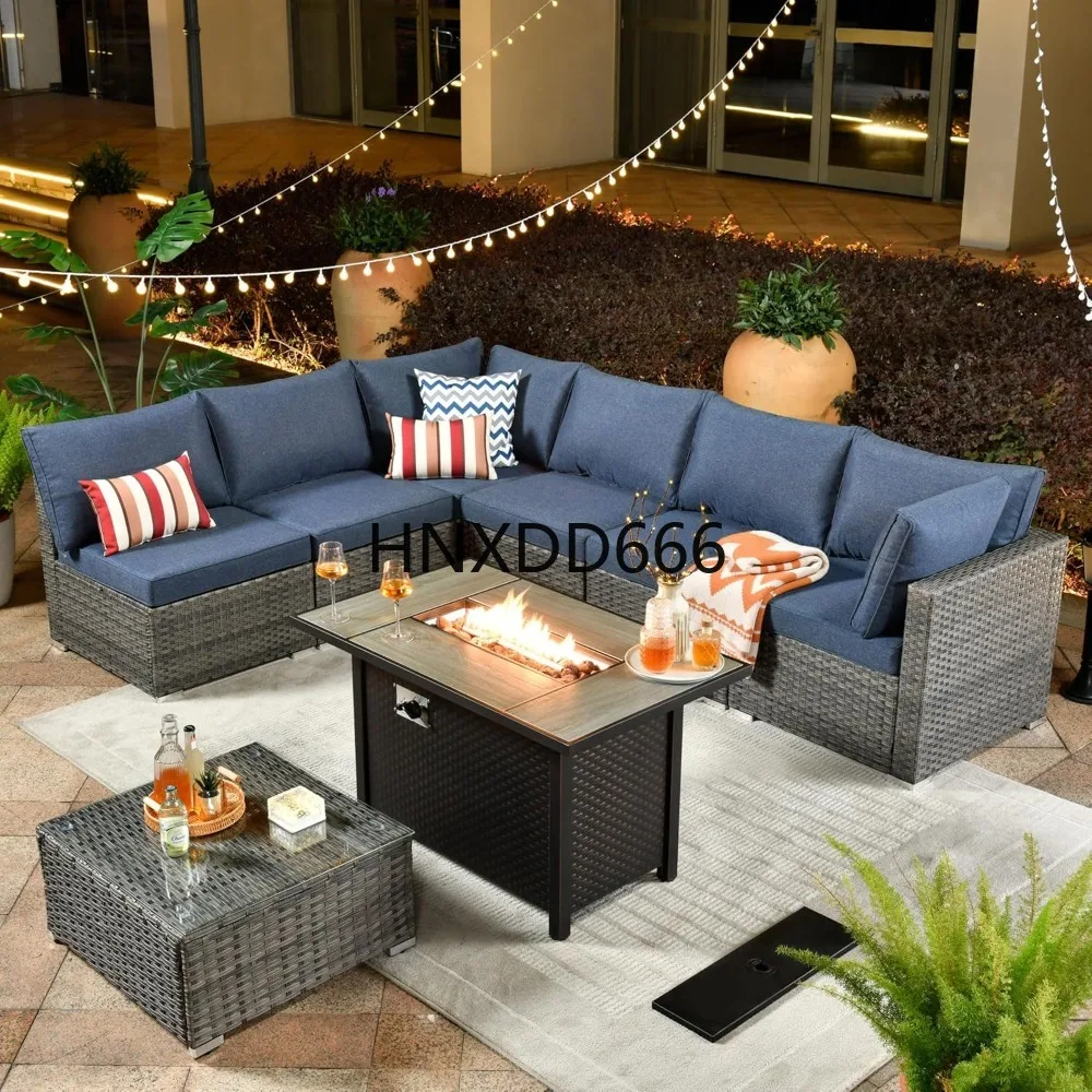 Outdoor 8 Piece Patio Furnitur - Outdoor Furniture Fire Pit Set 评论和价格