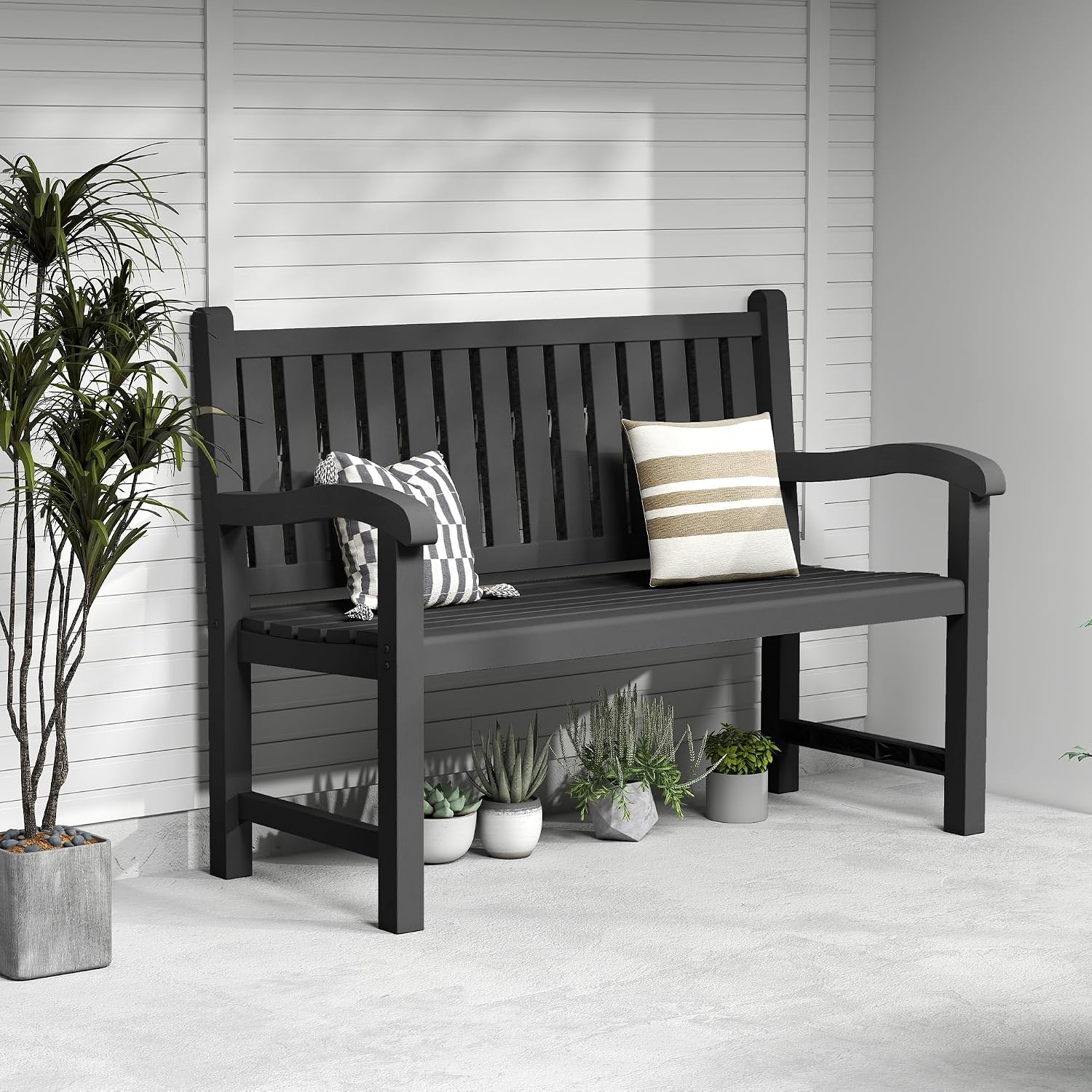 Outdoor Bench 2-Person Resin P - Outdoor Furniture Resin 评论和价格