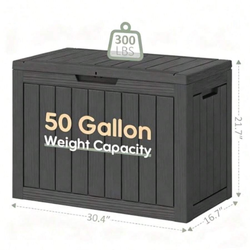 50 Gallon Outdoor Storage Box  - Outdoor Furniture Resin 评论和价格