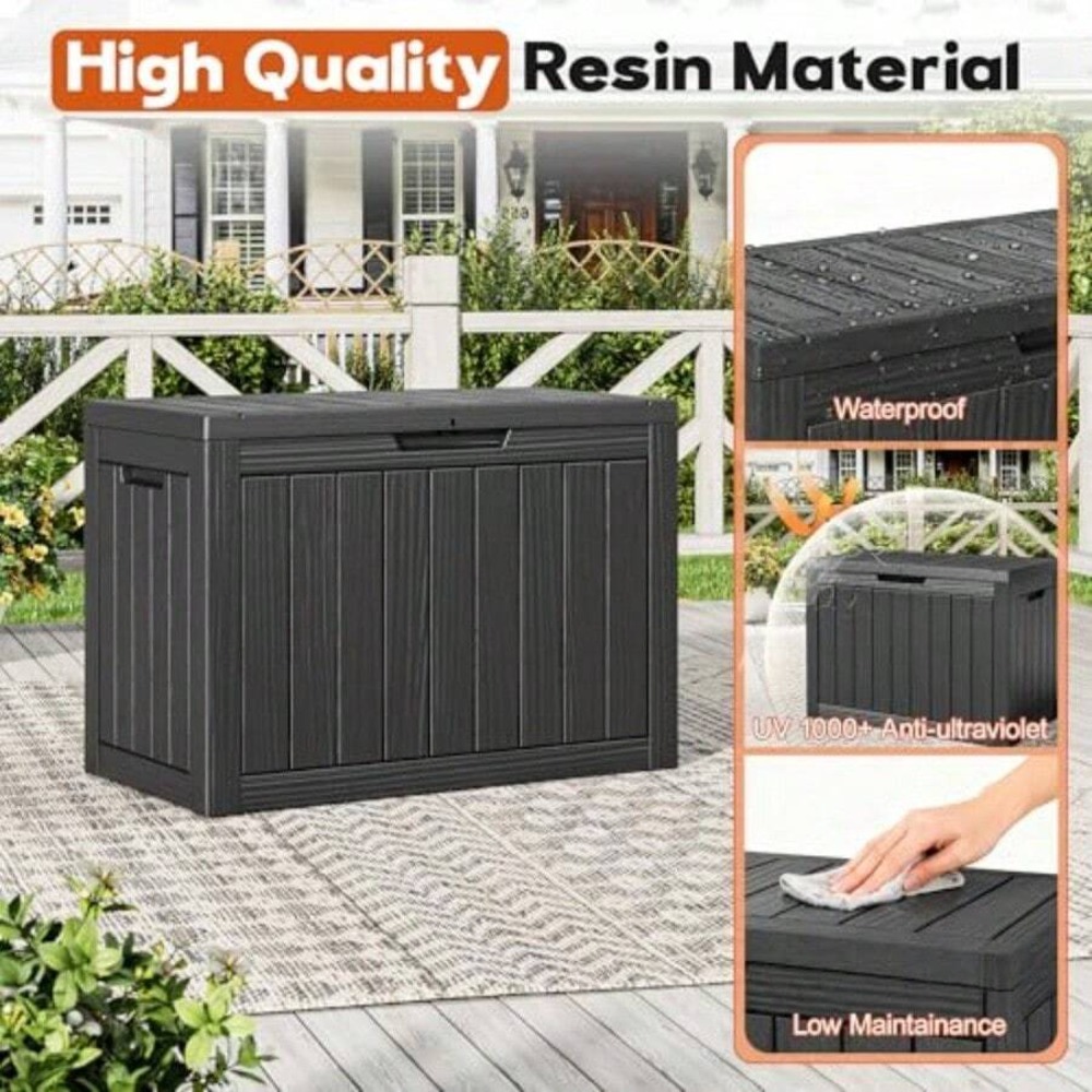 50 Gallon Outdoor Storage Box  - Outdoor Furniture Resin 评论和价格
