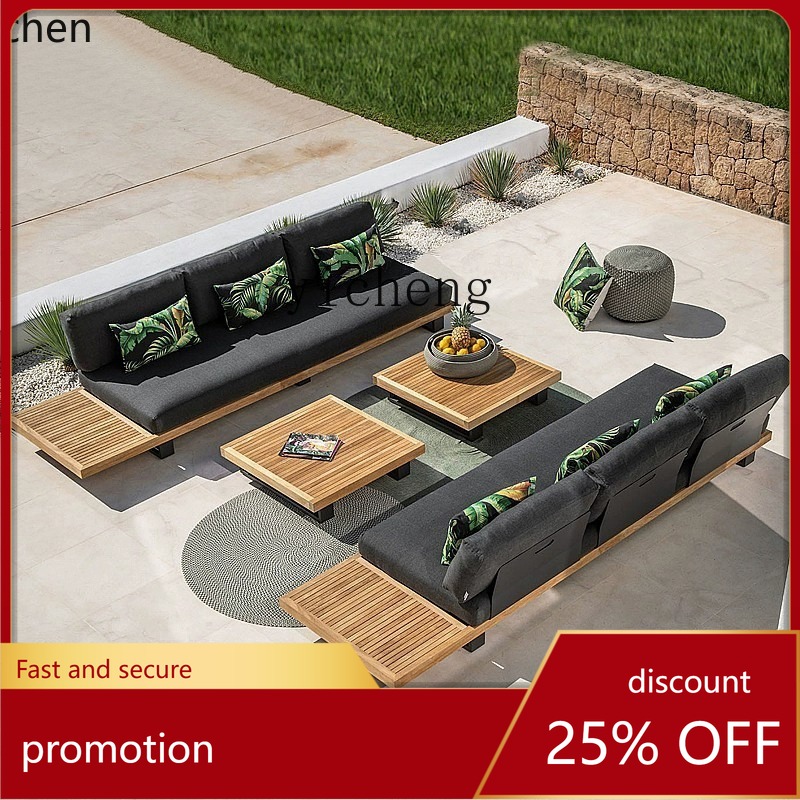 HYS outdoor teak sofa courtyar - Outdoor Furniture Hotel 评论和价格