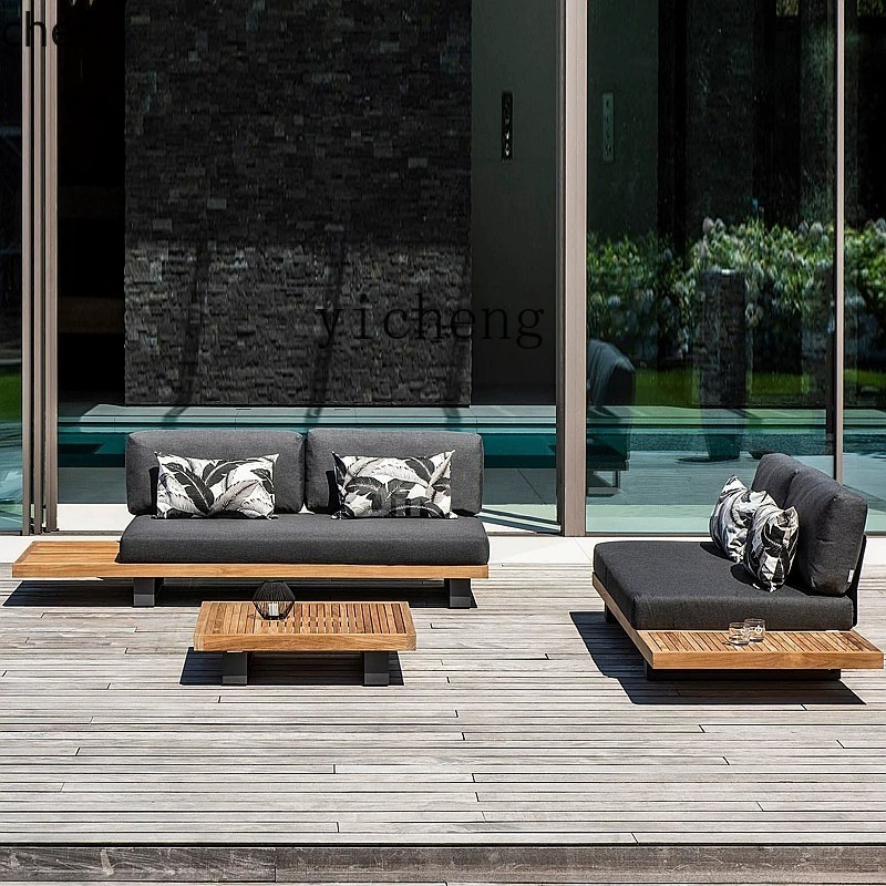 HYS outdoor teak sofa courtyar - Outdoor Furniture Hotel 评论和价格
